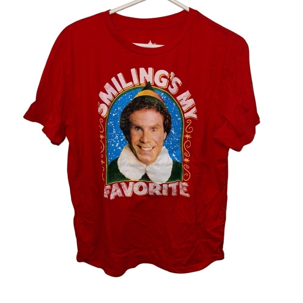 ELF Red Short Sleeve Tee Retro Graphic | XL